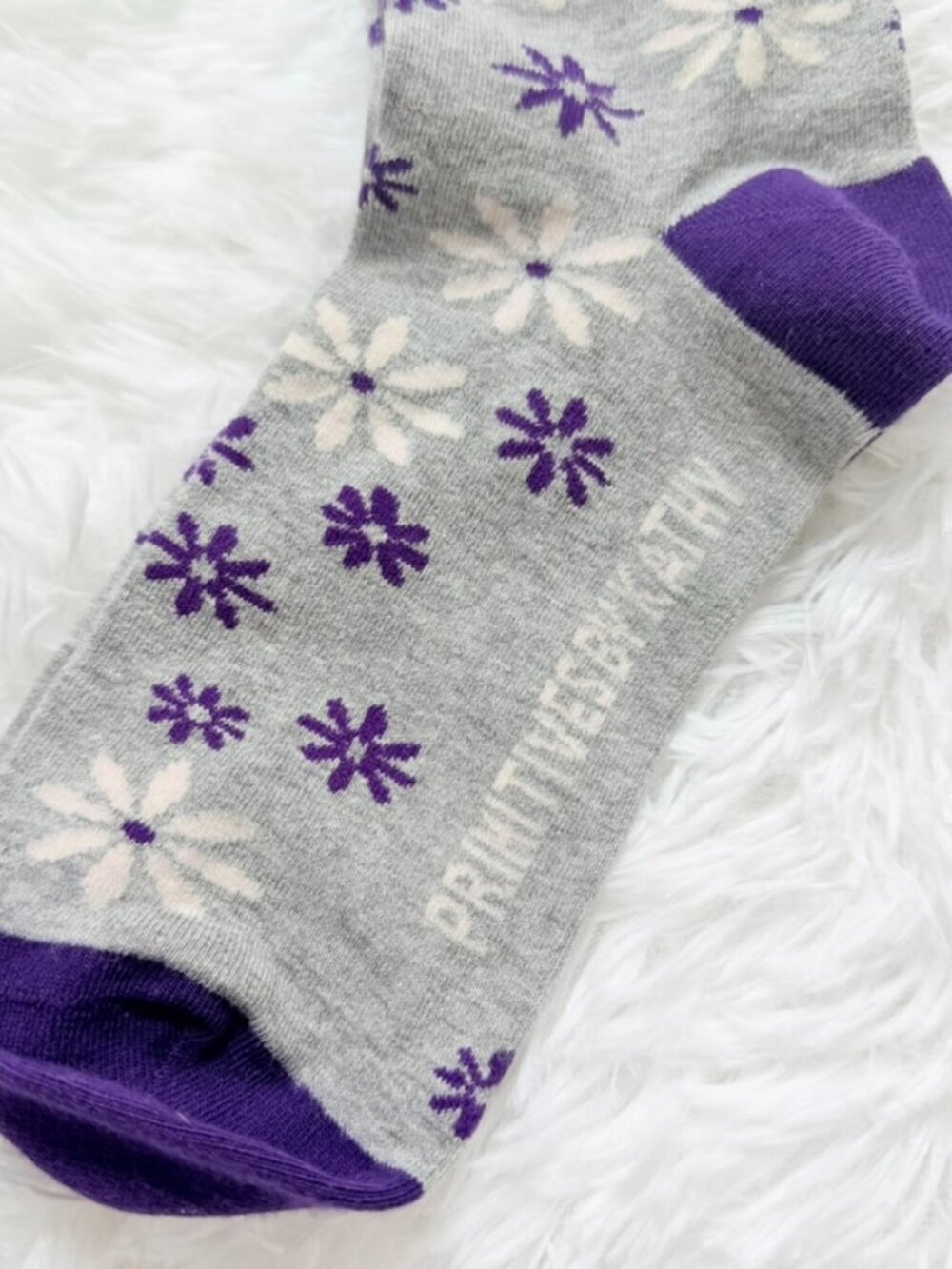 NWT Novelty Daughter Gift Socks Purple Floral Women’s One Size - Picture 4 of 6